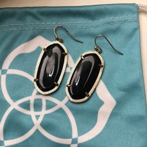 USED-Small black Kendra Scott Earrings